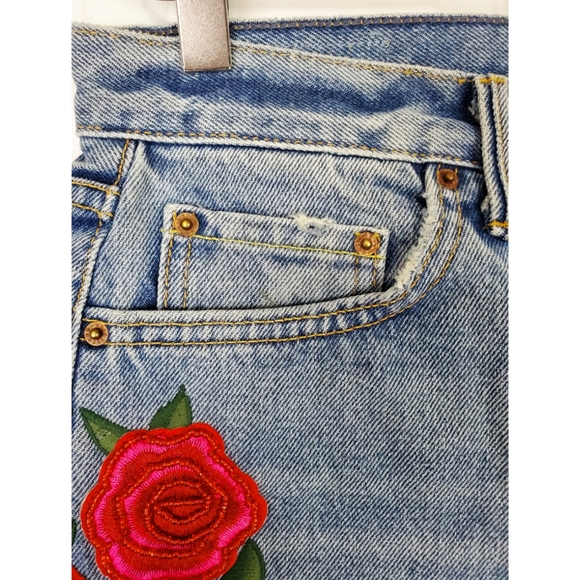 NWT GRLFRND Karolina high rise embroidered jeans - Picture 7 of 16